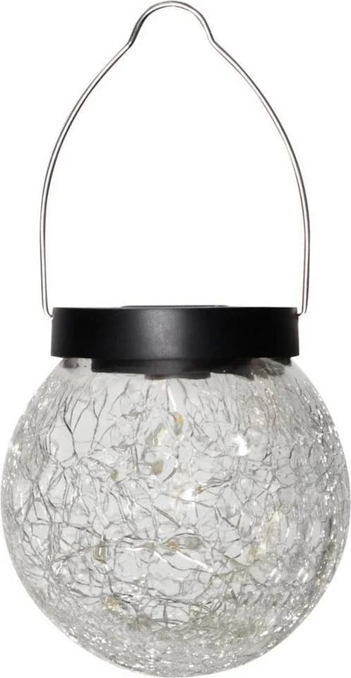 STAR TRADING LED Solarleuchte LED Solar Laterne Glaskugel Bruchglas Optik Lichtsensor - Bild 3