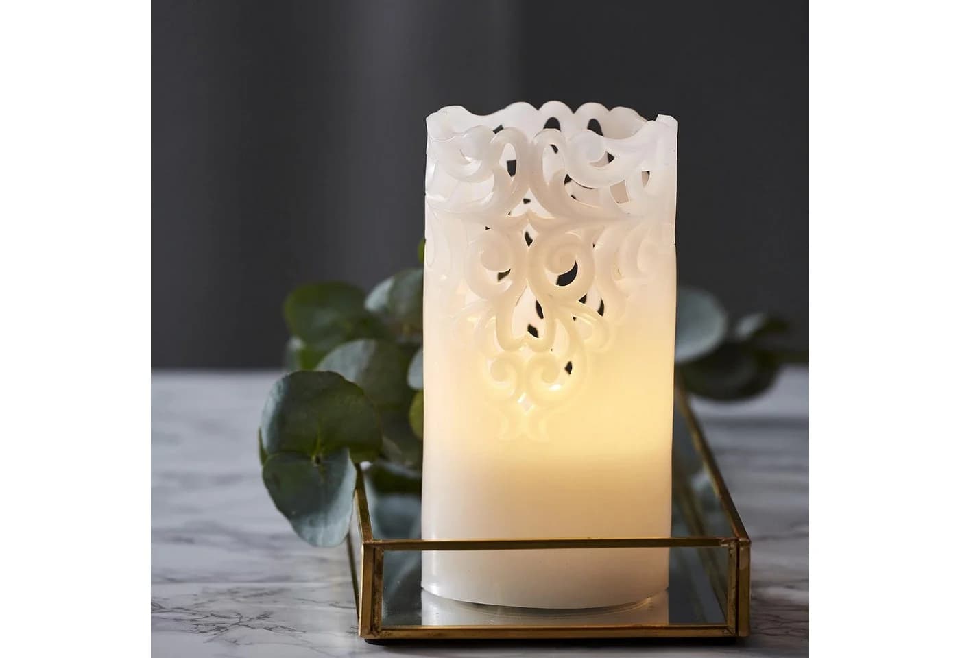 STAR TRADING LED-Kerze Clary Naturweiß Echtwachs Optik Timer