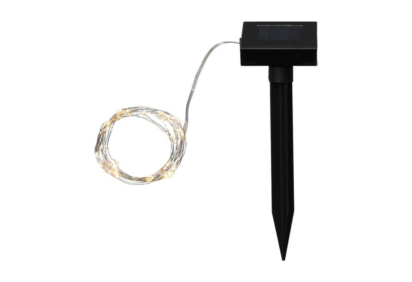 STAR TRADING Solar Lichterkette Dew Drop 50LED Silberdraht - Bild 4