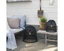 STAR TRADING Lampenschirm KNUTE Schwarz Wetterfest Rattanoptik Bild 5