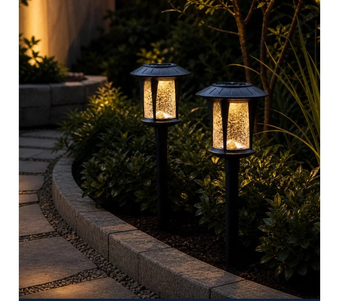 LED-Solarlampen Monaco im 2er-Set Erdspießleuchte