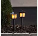 STAR TRADING Solar Pathlights Flame mini 2er Set Schwarz Kunststoff Bild 1