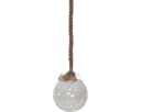 STAR TRADING LED Glaskugel mit Juteseil 15 LEDs warmweiß Timer Bild 1