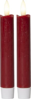 STAR TRADING LED Dekolicht LED-Kerzen 'Flamme' kurz, 2er Set Rot Bild 2
