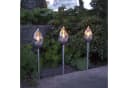 STAR TRADING LED Solar-Gartenfackel Olympus 3er Set Silber Edelstahl Bild 1