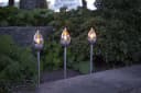 STAR TRADING LED Solar-Gartenfackel Olympus 3er Set Silber Edelstahl Bild 3