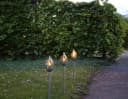 STAR TRADING LED Solar-Gartenfackel Olympus 3er Set Silber Edelstahl Bild 4