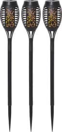 STAR TRADING LED Gartenfackel Star Mini 3er Set Schwarz Solar Bild 2