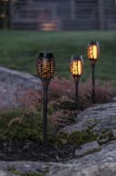 STAR TRADING LED Gartenfackel Star Mini 3er Set Schwarz Solar Bild 3
