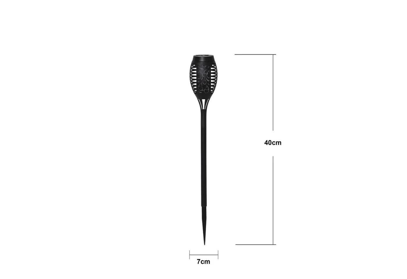 STAR TRADING LED Gartenfackel Star Mini 3er Set Schwarz Solar - Bild 5