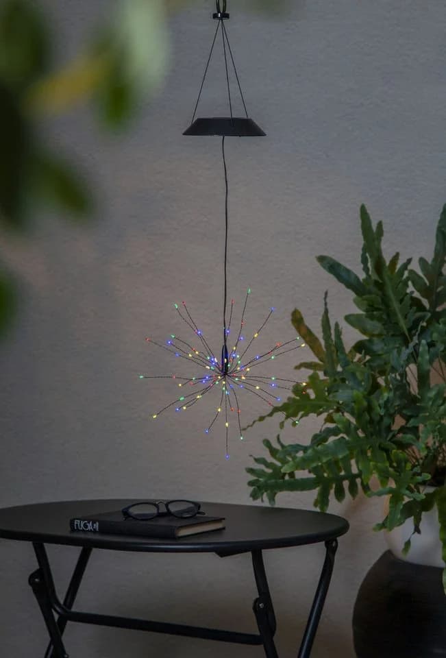 STAR TRADING Hängeleuchte LED-Solar "Firework Solar" Schwarz 90 LEDs - Bild 5