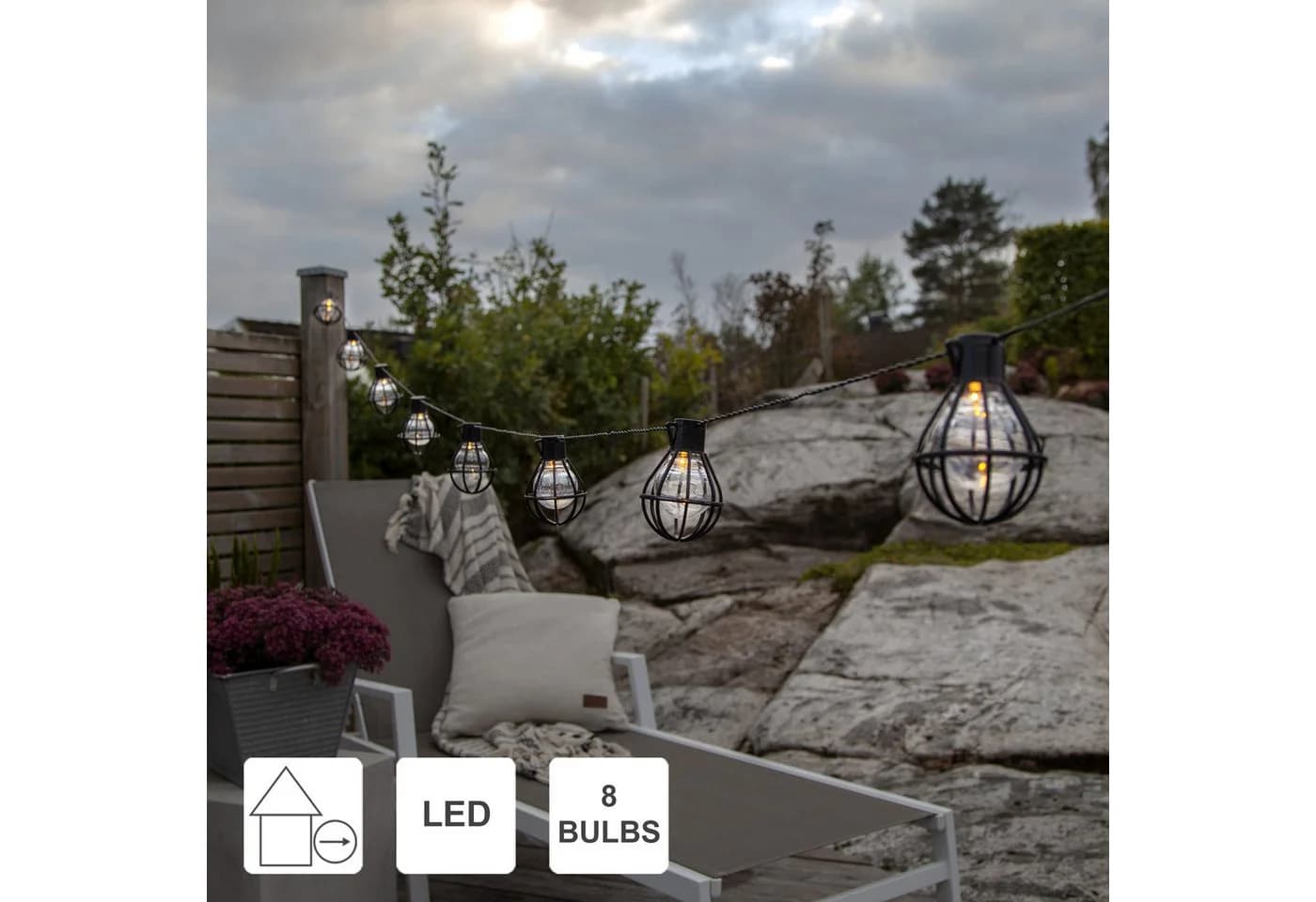 LED-Lichterkette Cage Schwarz/Transparent - Bild 3