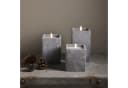 STAR TRADING LED-Kerze Flamme Cem Grau Zement mit Echtwachs Bild 1