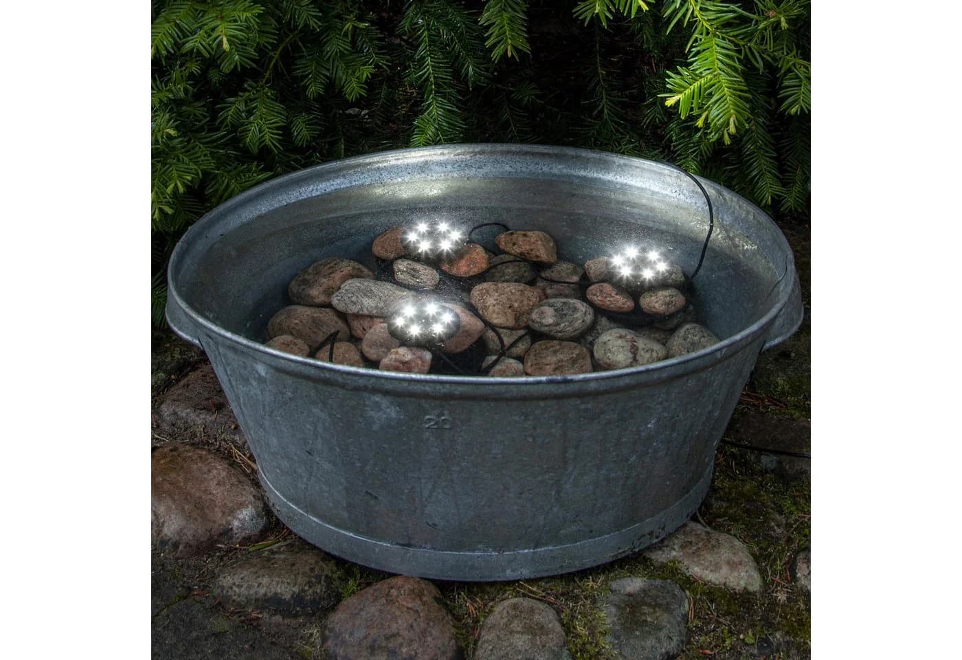 STAR TRADING LED Solarleuchte Solar Teichlicht Water Light 3 Unterwasser-Lichtquellen Schwarz
