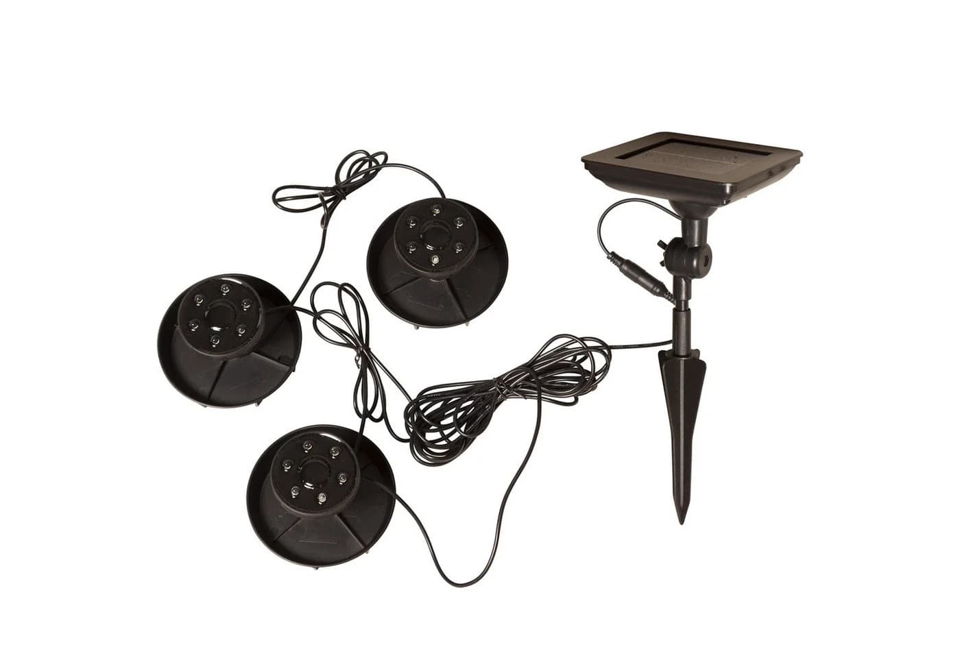 STAR TRADING LED Solarleuchte Solar Teichlicht Water Light 3 Unterwasser-Lichtquellen Schwarz - Bild 2