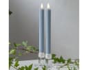 LED-Kerze Flamme Stripe, Blau, 25 cm, Wachs Batterie 2er-Set Bild 1