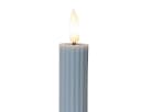 LED-Kerze Flamme Stripe, Blau, 25 cm, Wachs Batterie 2er-Set Bild 4
