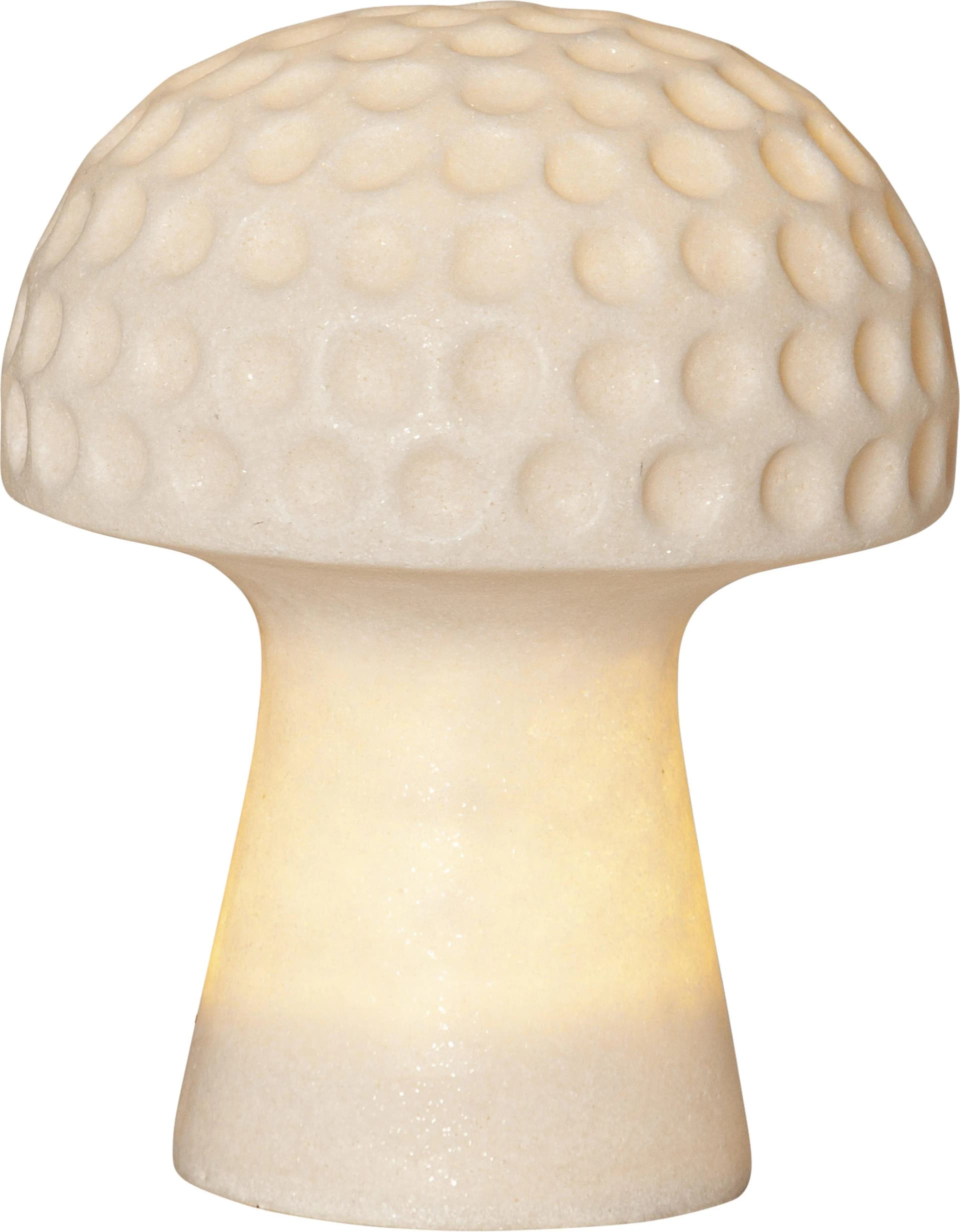 LED-Solarleuchte Sandy, 24 cm, weiß, Kunststoff, Pilzform
