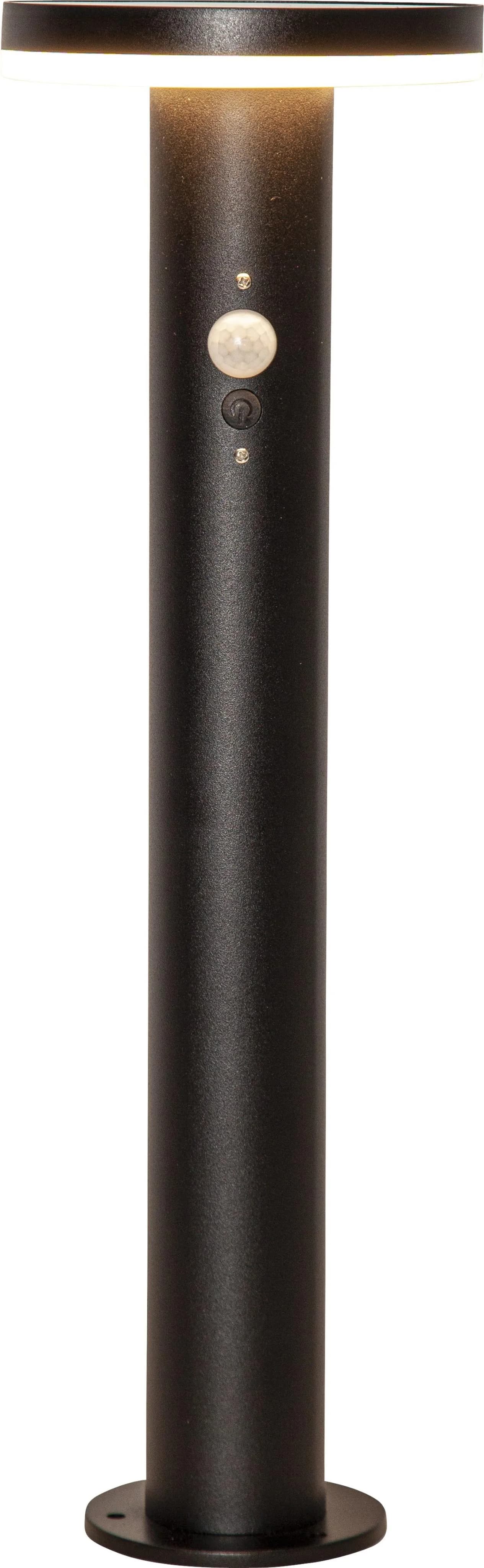 Solar-LED-Sockelleuchte Valletta Sensor Schwarz Metall