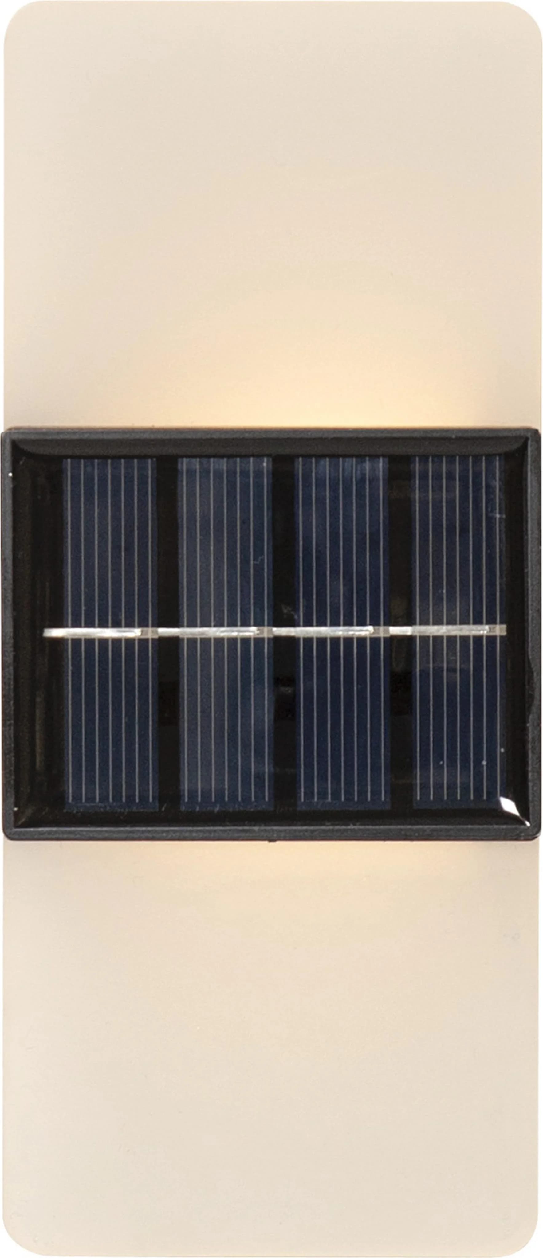 LED-Solar-Außenwandleuchte Wally, 14x6 cm weiß gefrostet CCT