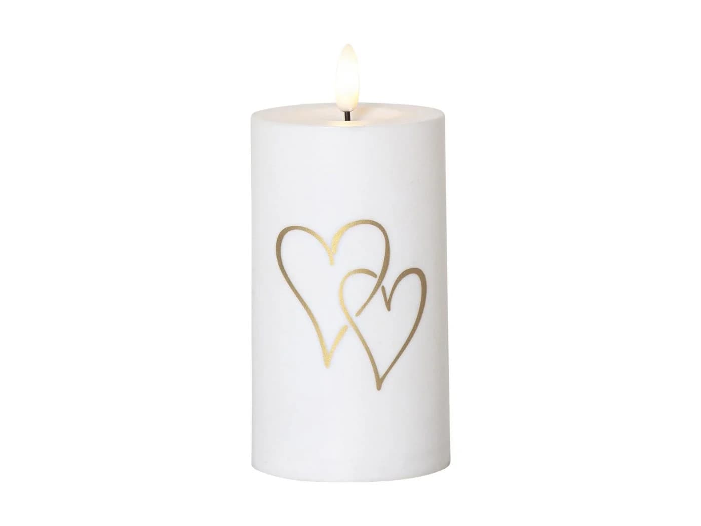 STAR TRADING LED-Kerze Flamme Heart Weiß/Gold Timer Sensor - Bild 2