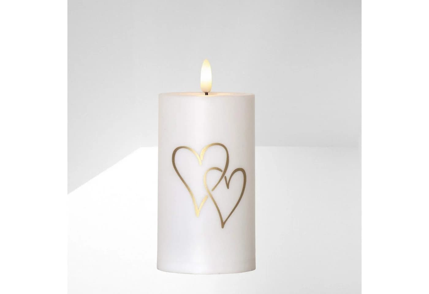 STAR TRADING LED-Kerze Flamme Heart Weiß/Gold Timer Sensor - Bild 4