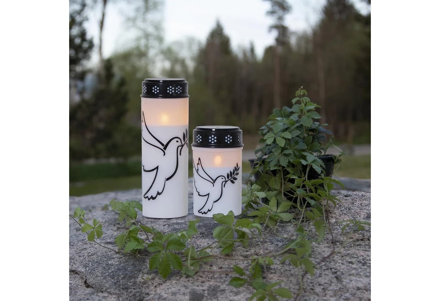 STAR TRADING LED Grabkerze Dove Tauben-Motiv - Bild 3