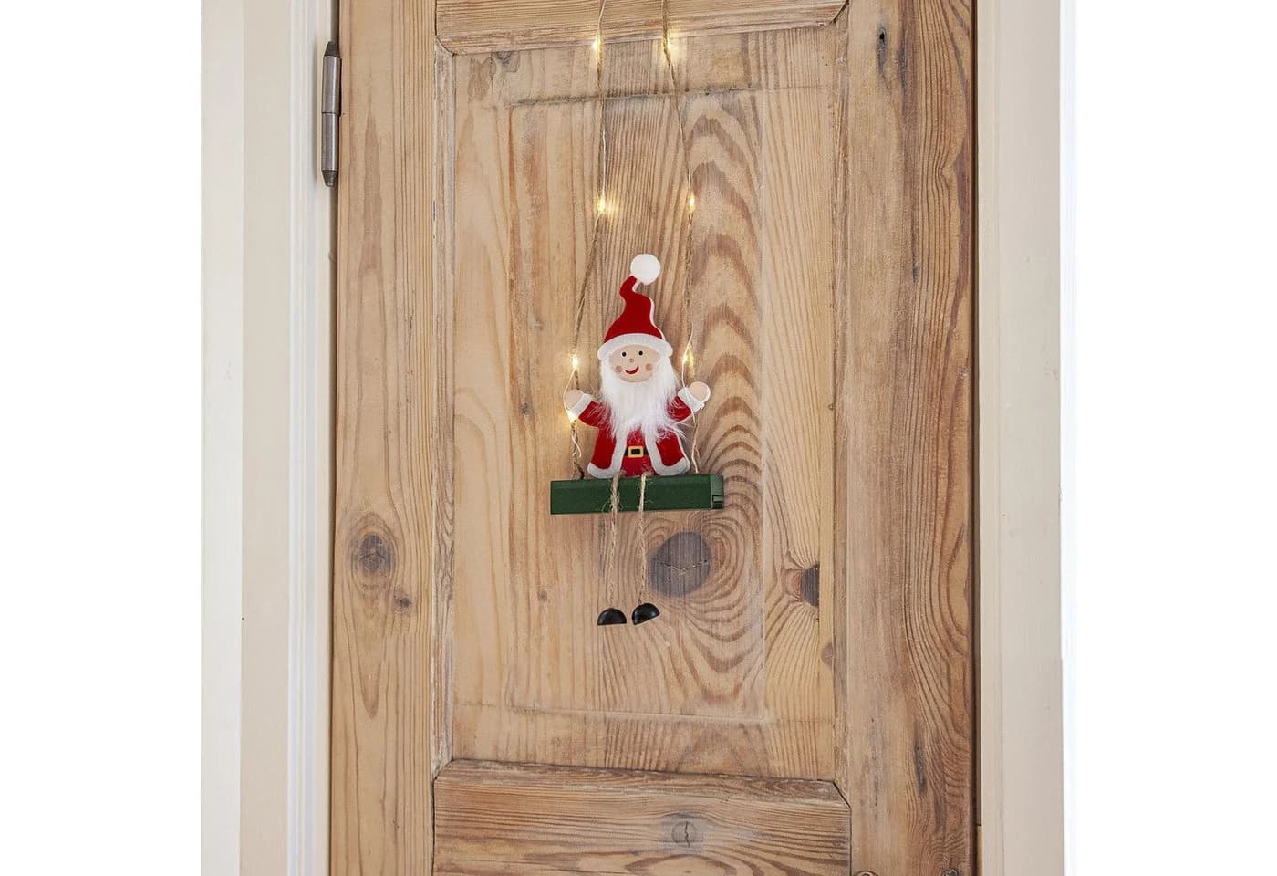 STAR TRADING LED Dekolicht Santa schaukelnder Weihnachtsmann Holz - Bild 3