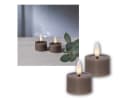 STAR TRADING LED-Teelicht taupe mit Timer und Flackereffekt 2er Set Bild 2