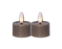 STAR TRADING LED-Teelicht taupe mit Timer und Flackereffekt 2er Set Bild 3