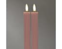 STAR TRADING LED-Stabkerzen STRIPE 2er Set altrosa mit Timer Bild 3