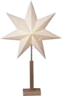 STAR TRADING Standleuchte Stern Karo Beige/Weiß mit E14-Fassung Bild 2
