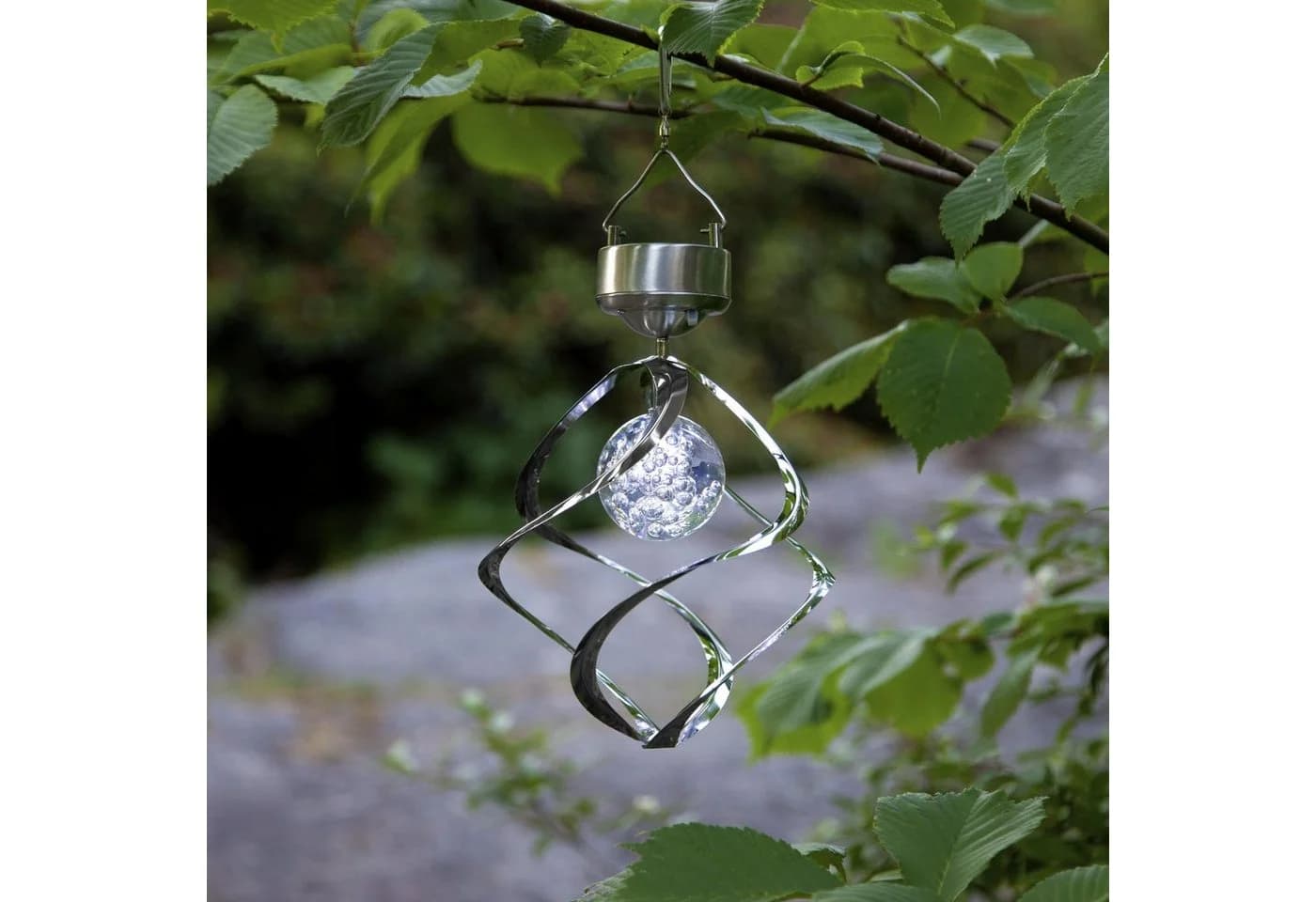 STAR TRADING LED Solarleuchte Roma Solar Windspiel Edelstahl - Bild 5