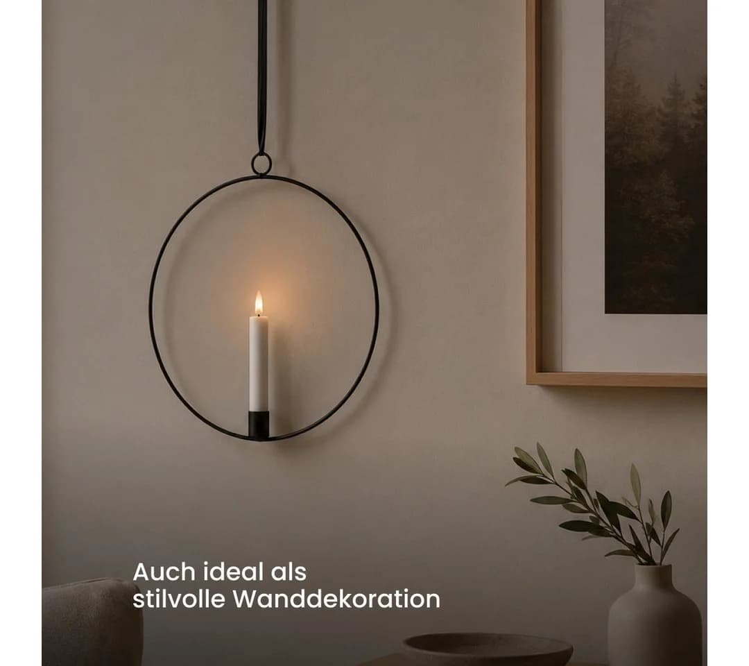 STAR TRADING LED Lichterkranz Flamme Ring Schwarz Warmweiß - Bild 3