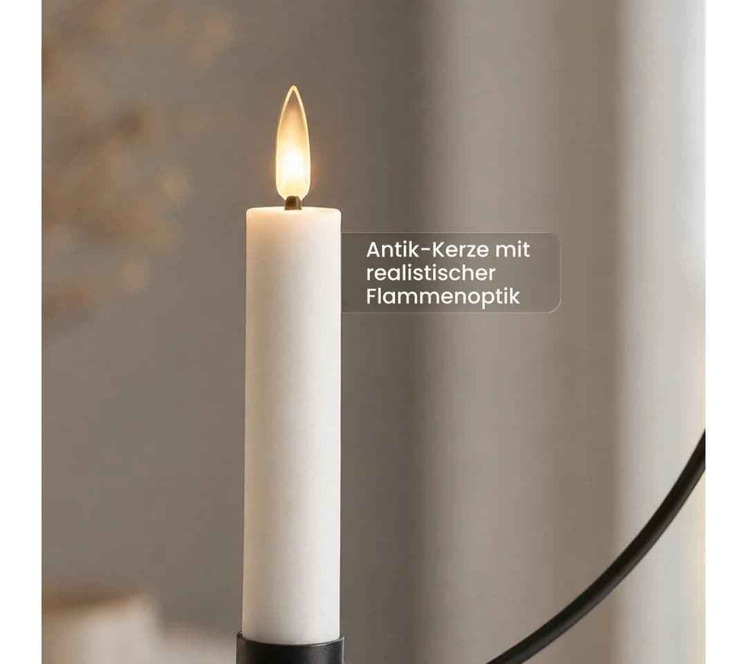 STAR TRADING LED Lichterkranz Flamme Ring Schwarz Warmweiß - Bild 4