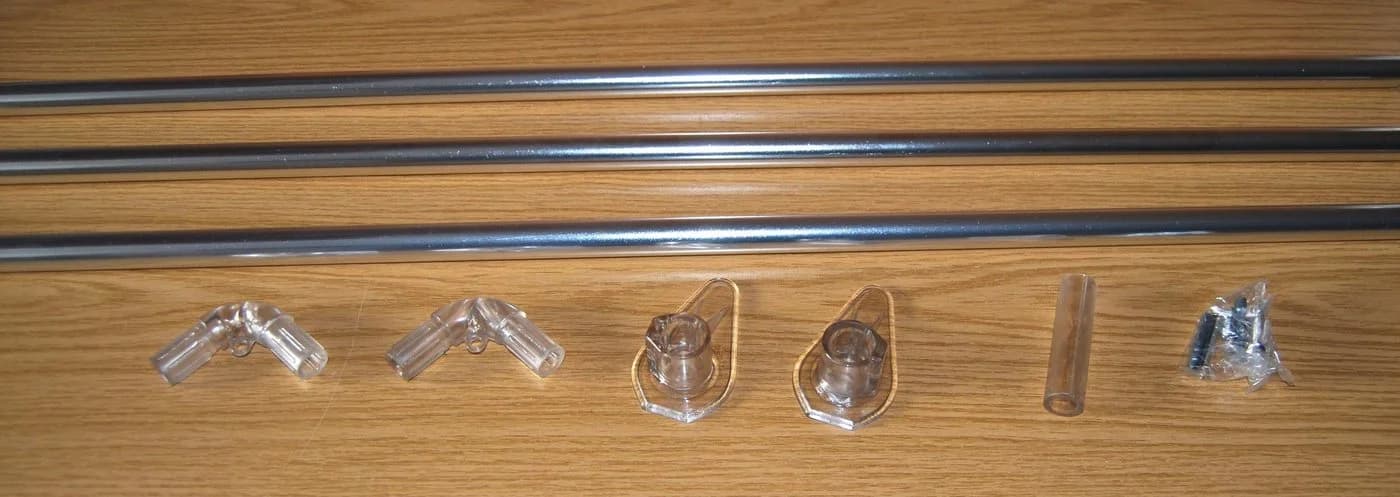 Clever-Kauf-24 Duschvorhangstange Universal Winkelduschstange Silber Aluminium - Bild 3