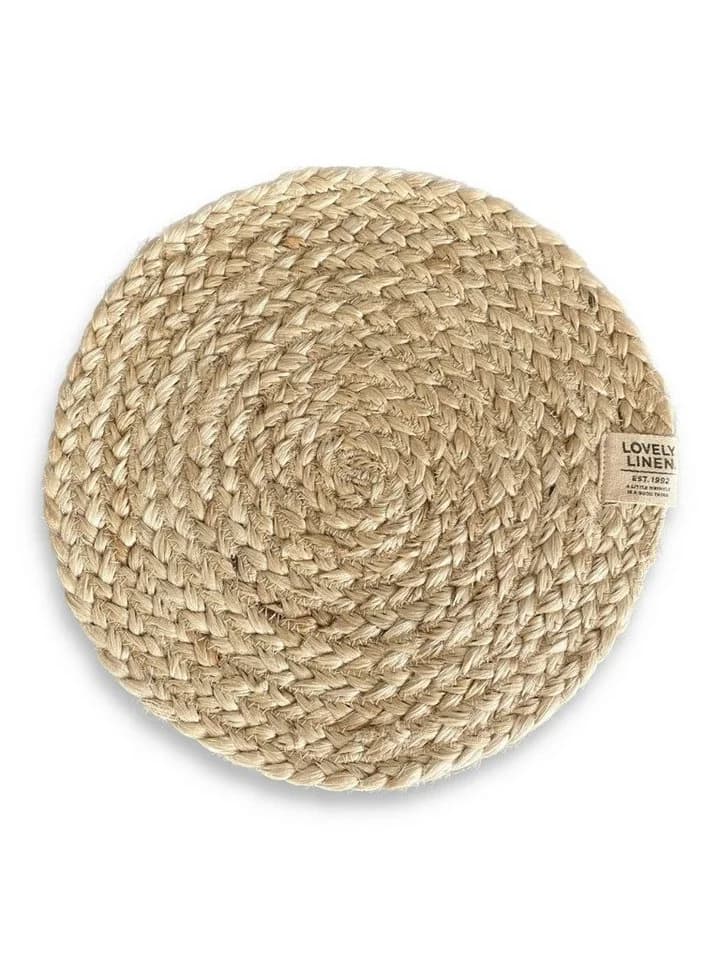 Lovely Linen Breezy Untersetzer Jute Natural Beige Ø20cm