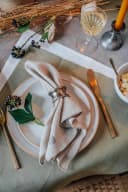Lovely Linen Stoffserviette Set 4 Vanilla Beige Leinen Bild 3