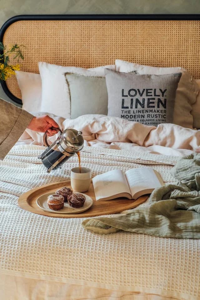 Lovely Linen Stoffserviette Set 4 Vanilla Beige Leinen - Bild 5