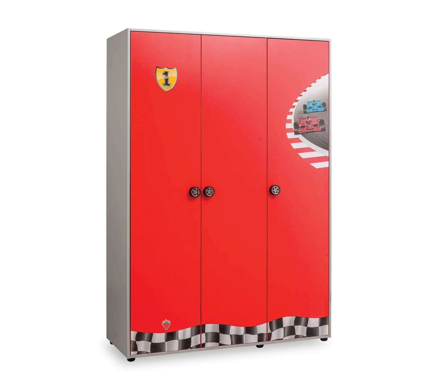 Möbel-Zeit Kleiderschrank RACECUP, 3-türig Rot - Bild 2