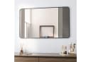 Boromal Wandspiegel 100x60 cm Schwarz Aluminium Rahmen Bild 2