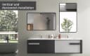 Boromal Wandspiegel 100x60 cm Schwarz Aluminium Rahmen Bild 5