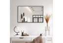Boromal Wandspiegel 100x60 cm Schwarz Aluminium Rahmen Bild 1