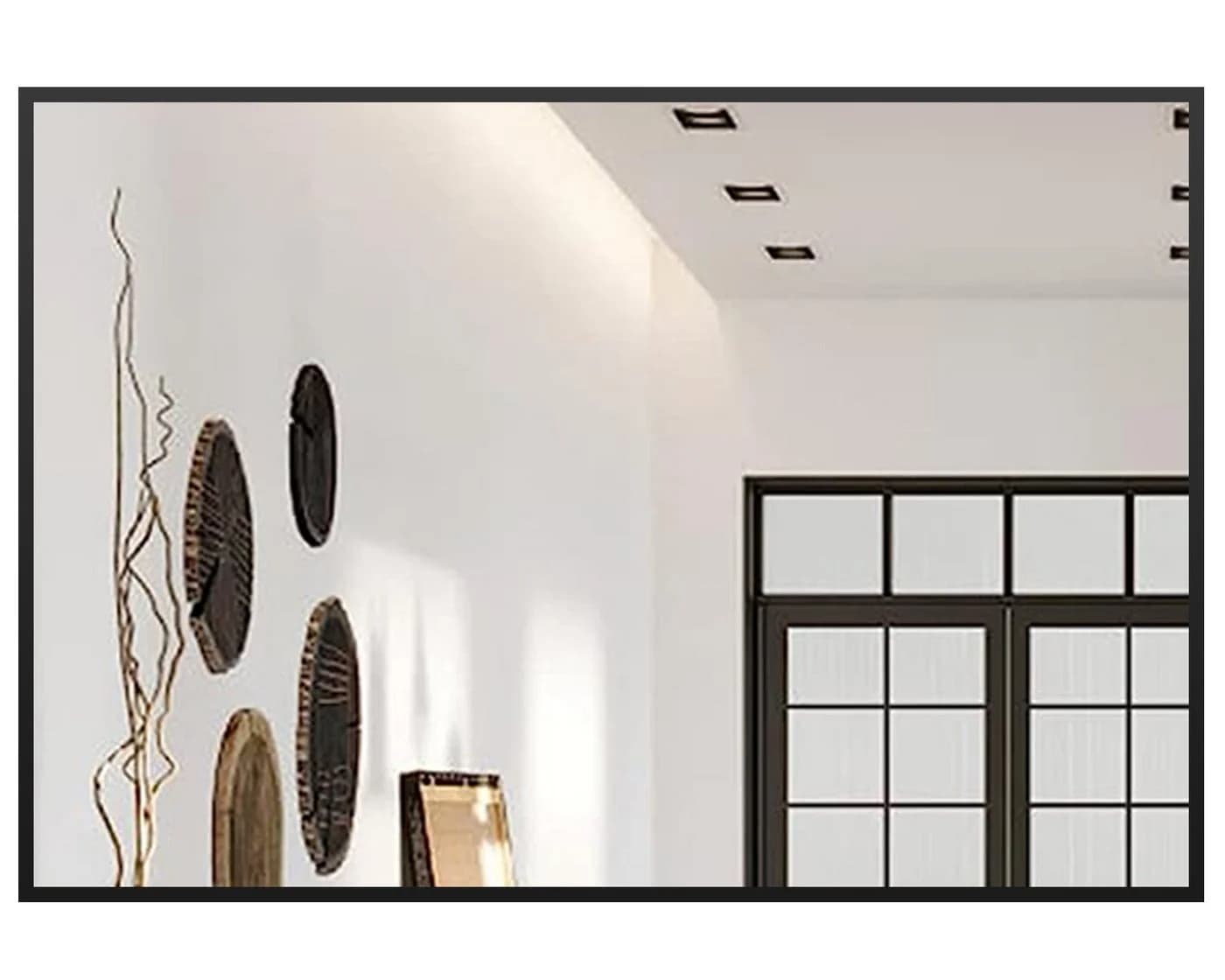 Boromal Wandspiegel 100x60 cm Schwarz Aluminium Rahmen - Bild 2