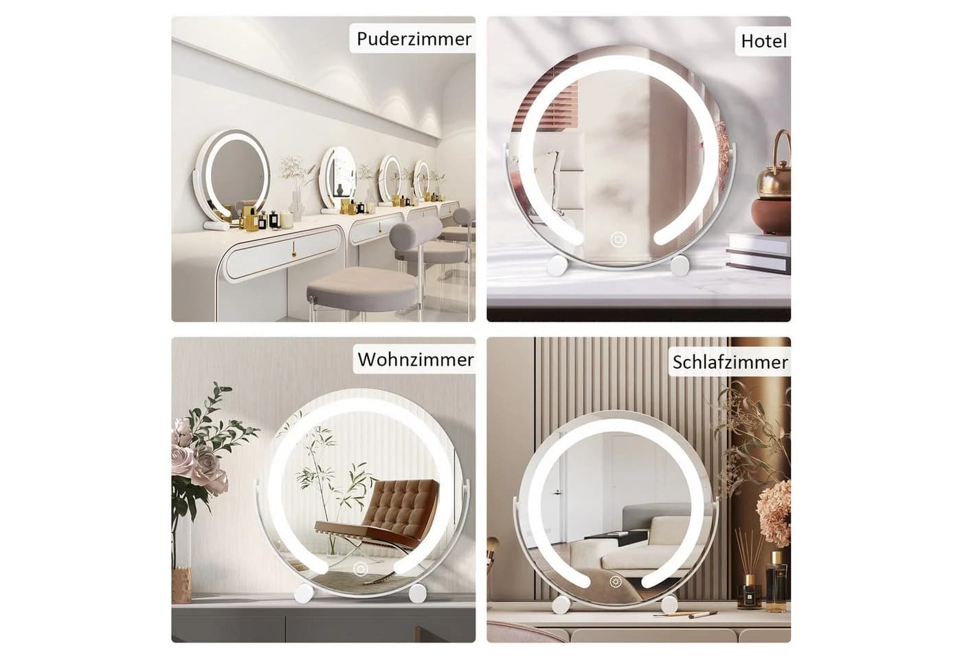 WDWRITTI LED Schminkspiegel mit 3 Lichtmodi & dimmbar - Bild 5