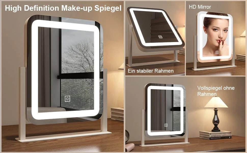 WDWRITTI LED Schminkspiegel Rechteckig mit Beleuchtung - Bild 4