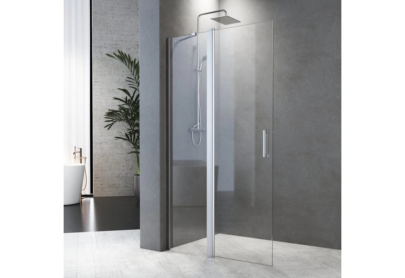 Boromal Walk-in-Dusche Faltbar mit ESG-Glas und Nanobeschichtung - Bild 2