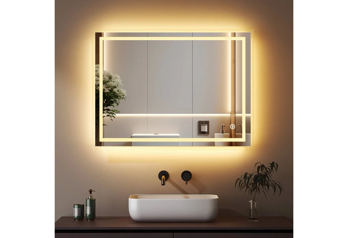 WDWRITTI LED Badspiegel mit Speicherfunktion und Touch-Bedienung - Bild 2