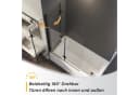 Boromal Badewannenfaltwand 2-teilig 6mm ESG Glas Schwarz Bild 5