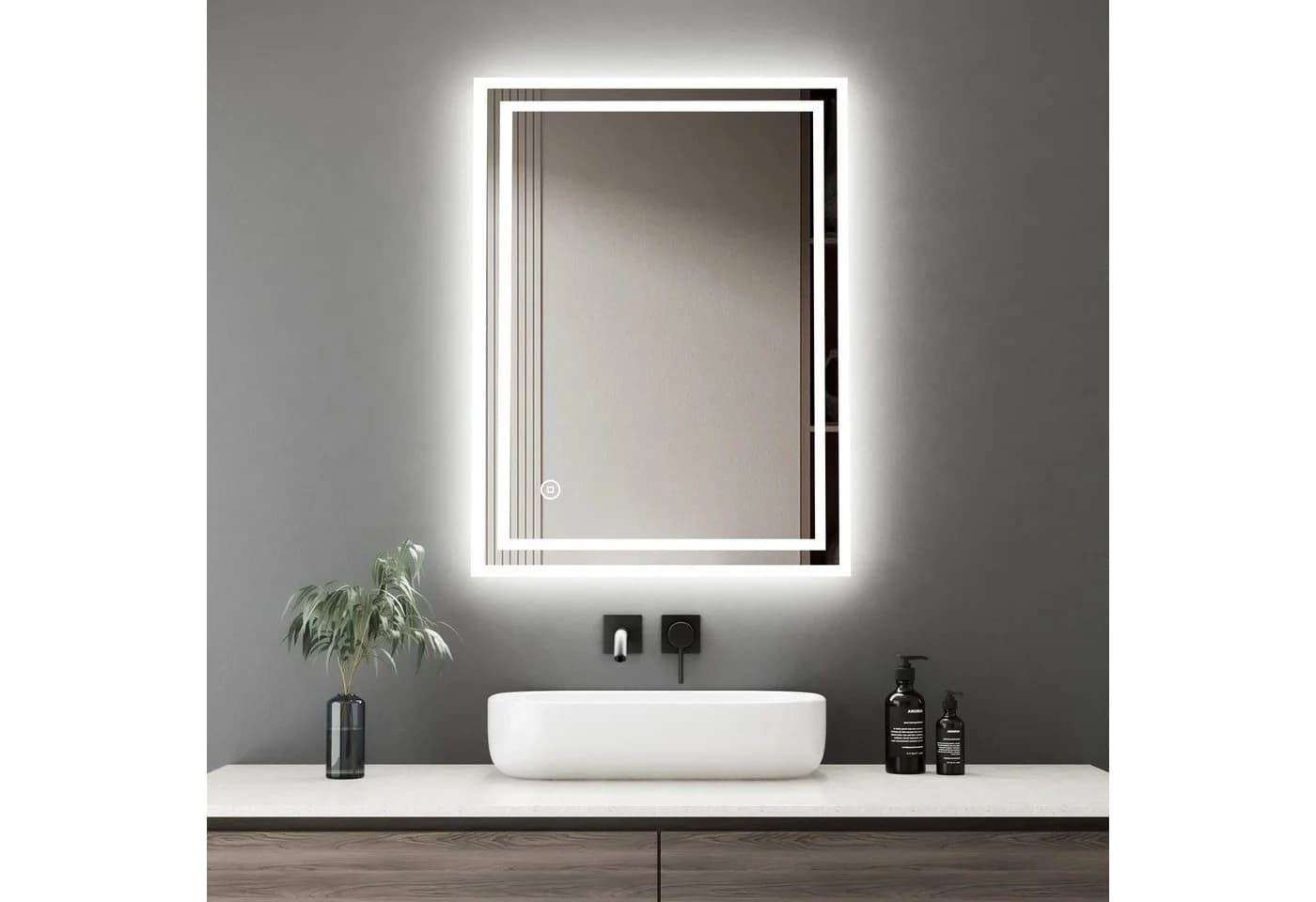 WDWRITTI Badspiegel LED Memory-Funktion Helligkeit/Lichtfarben dimmbar - Bild 2